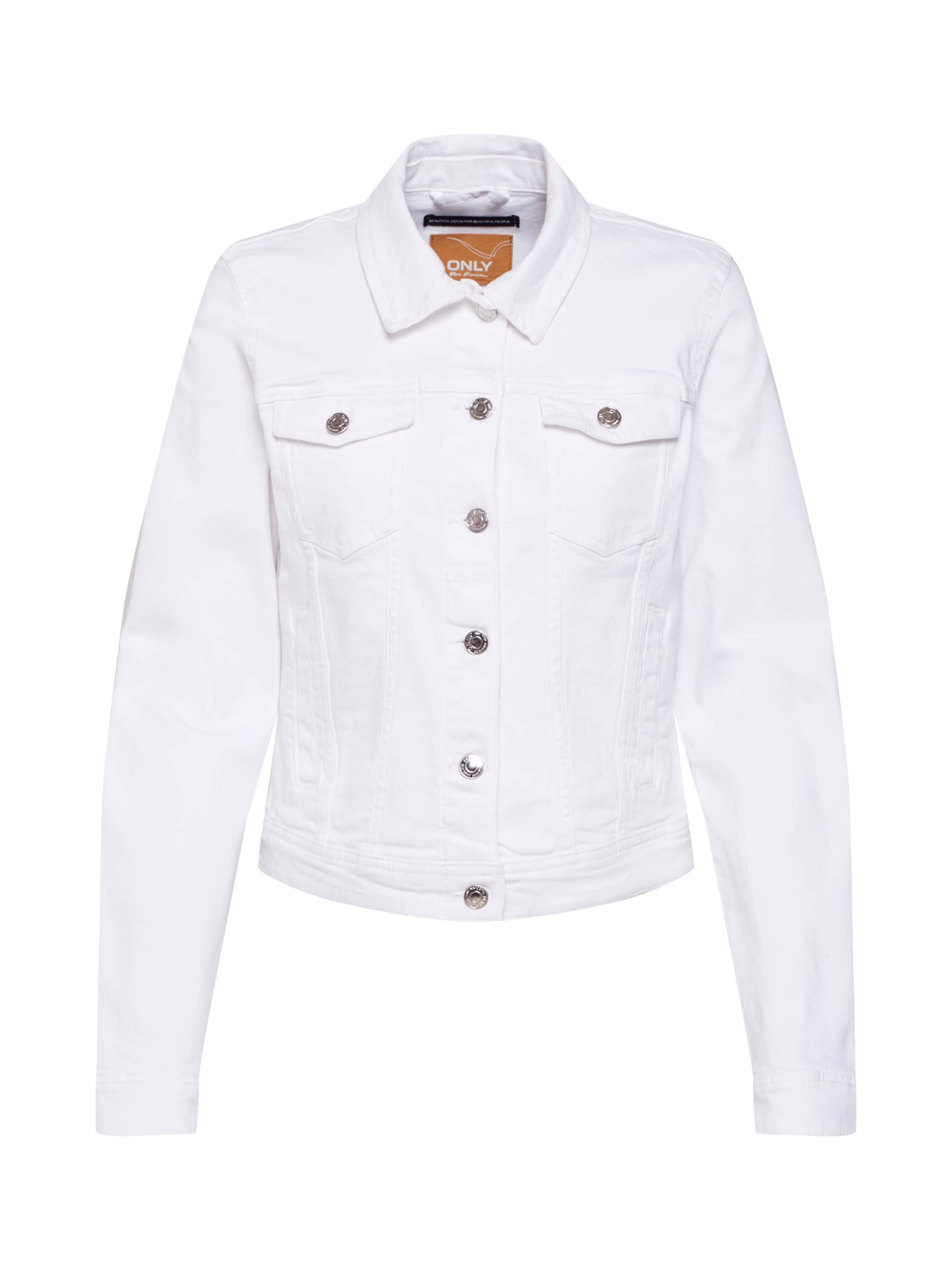 ONLY - Jacke 'Tia' in white denim