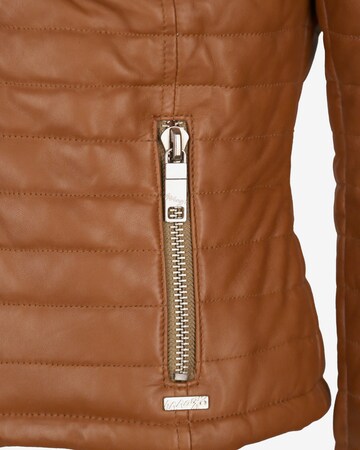 Maze Lederjacke mit Raffungen 'Sota' in Braun