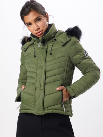 Superdry Winterjas 'Fuji' in Groen: voorkant