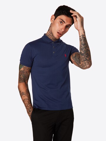 Coupe slim T-Shirt Polo Ralph Lauren en bleu : devant