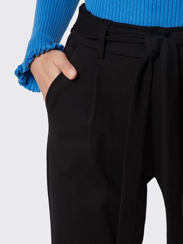 MSCH COPENHAGEN Tapered Pleat-Front Pants 'Popye' in Black