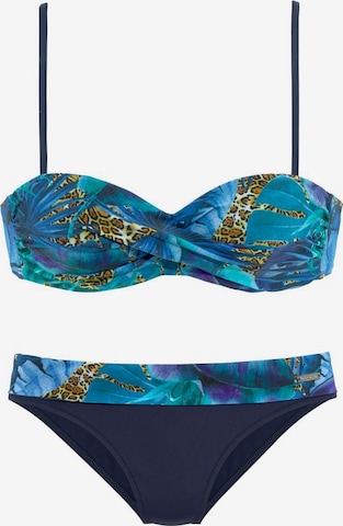 LASCANA Bandeau Bikini in Blue: front