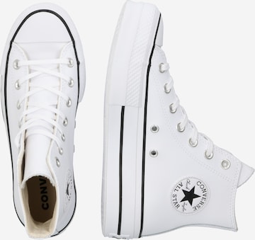 Sneaker alta 'CHUCK TAYLOR ALL STAR LIFT HI LEATHER' di CONVERSE in bianco: lato