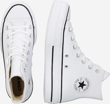 CONVERSE Sneakers hoog 'CHUCK TAYLOR ALL STAR LIFT HI LEATHER' in Wit: zijkant