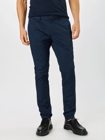 Michael Kors Skinny Chino hlače | modra barva: sprednja stran