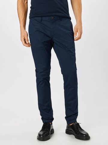 Skinny Pantaloni chino di Michael Kors in blu: frontale