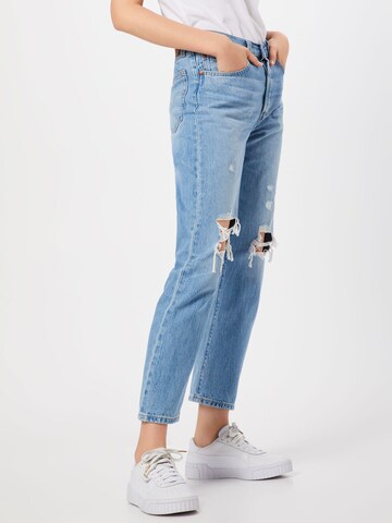 LEVI'S ® - regular Vaquero '501® Crop' en azul: frente