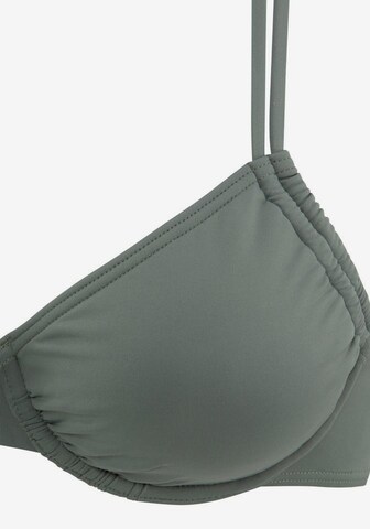 LASCANA T-shirt Bikini Top in Green