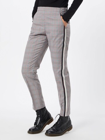 Coupe slim Pantalon à plis 'Ette' OPUS en gris : devant