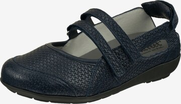 Natural Feet Ballet Flats with Strap 'Josi' in Blue: front