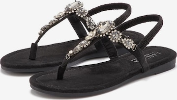 LASCANA T-Bar Sandals in Black