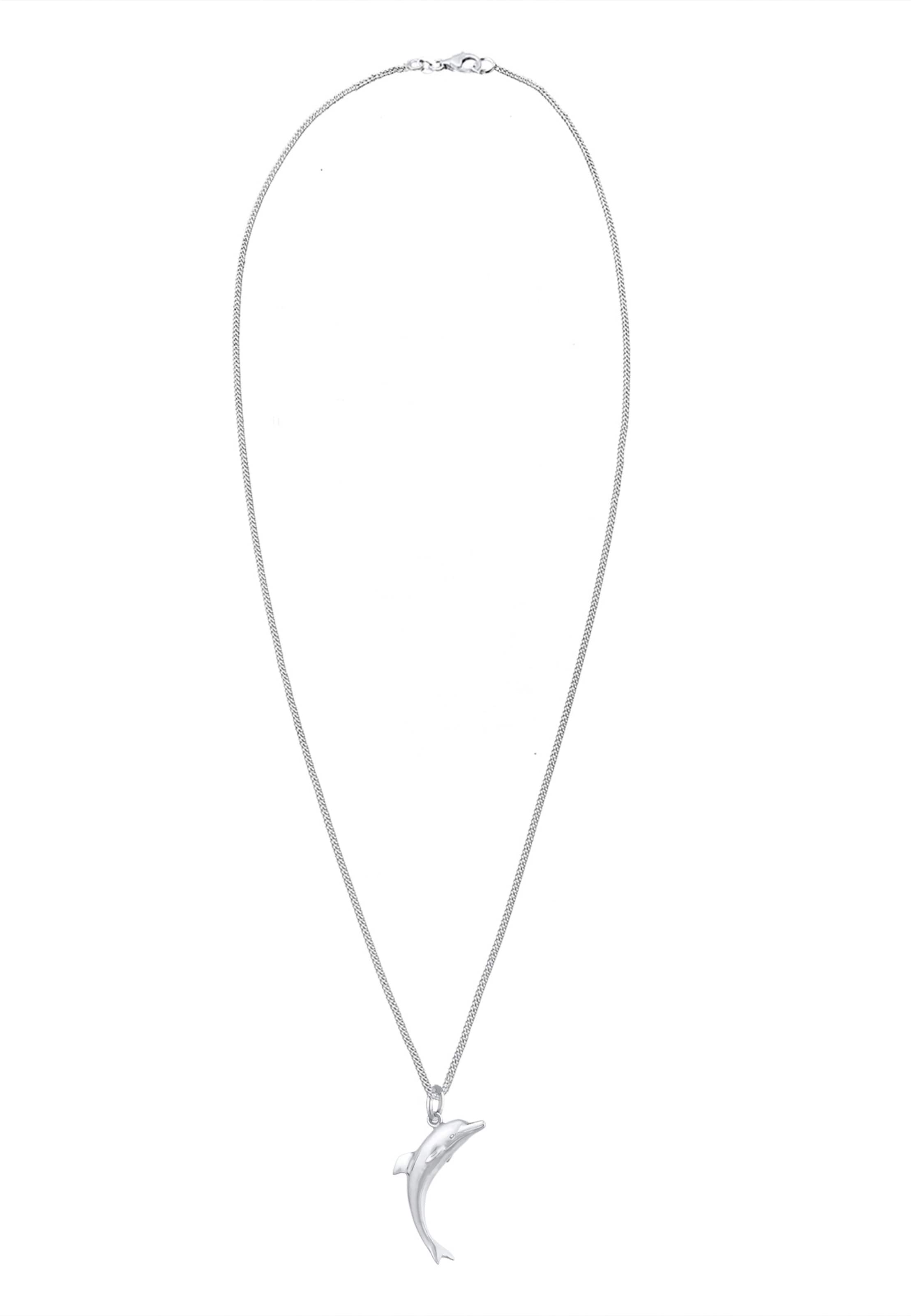ELLI Halskette 'Delfin' in Silber: Vorderseite