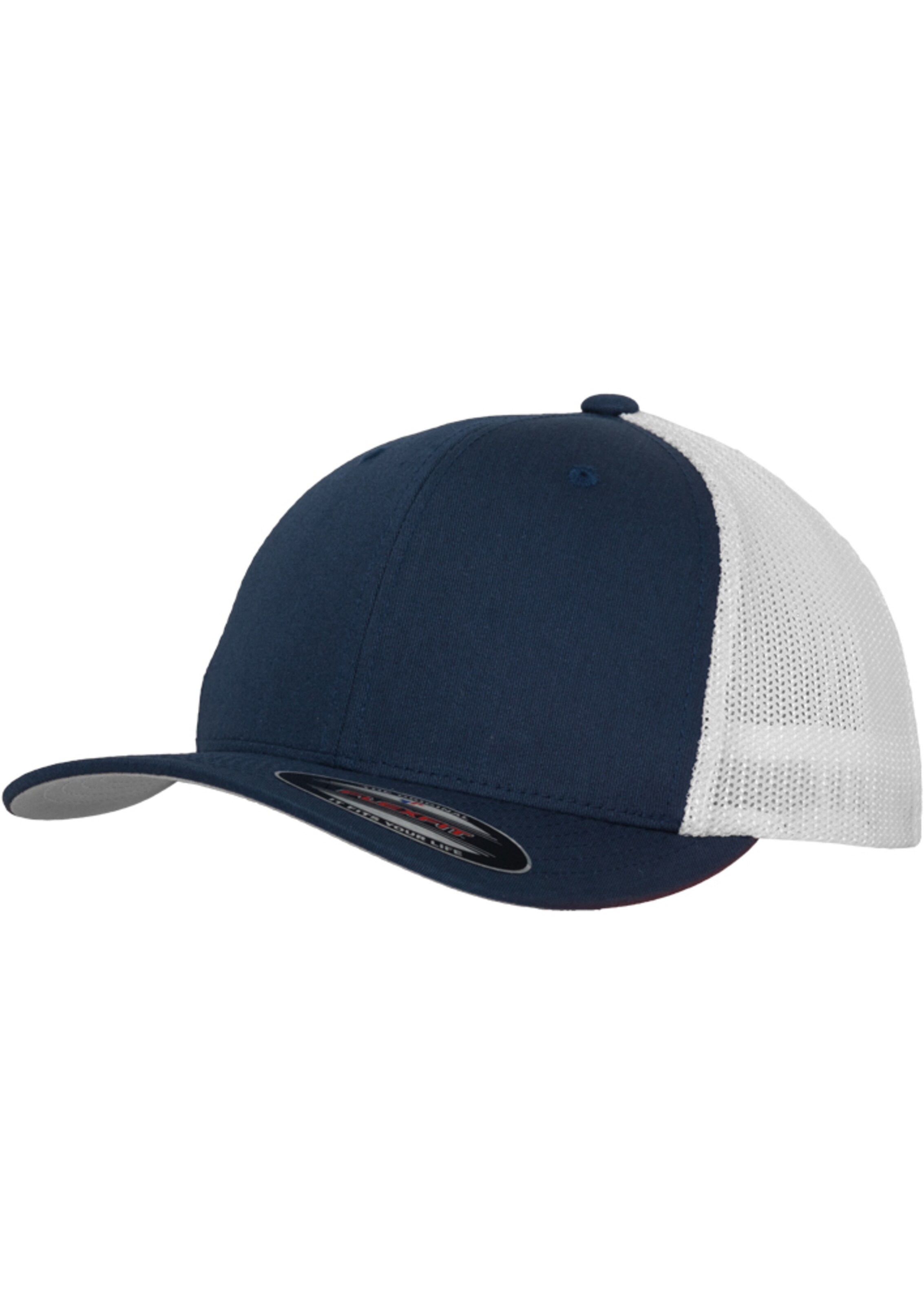 Flexfit Cap in Blau: Vorderseite