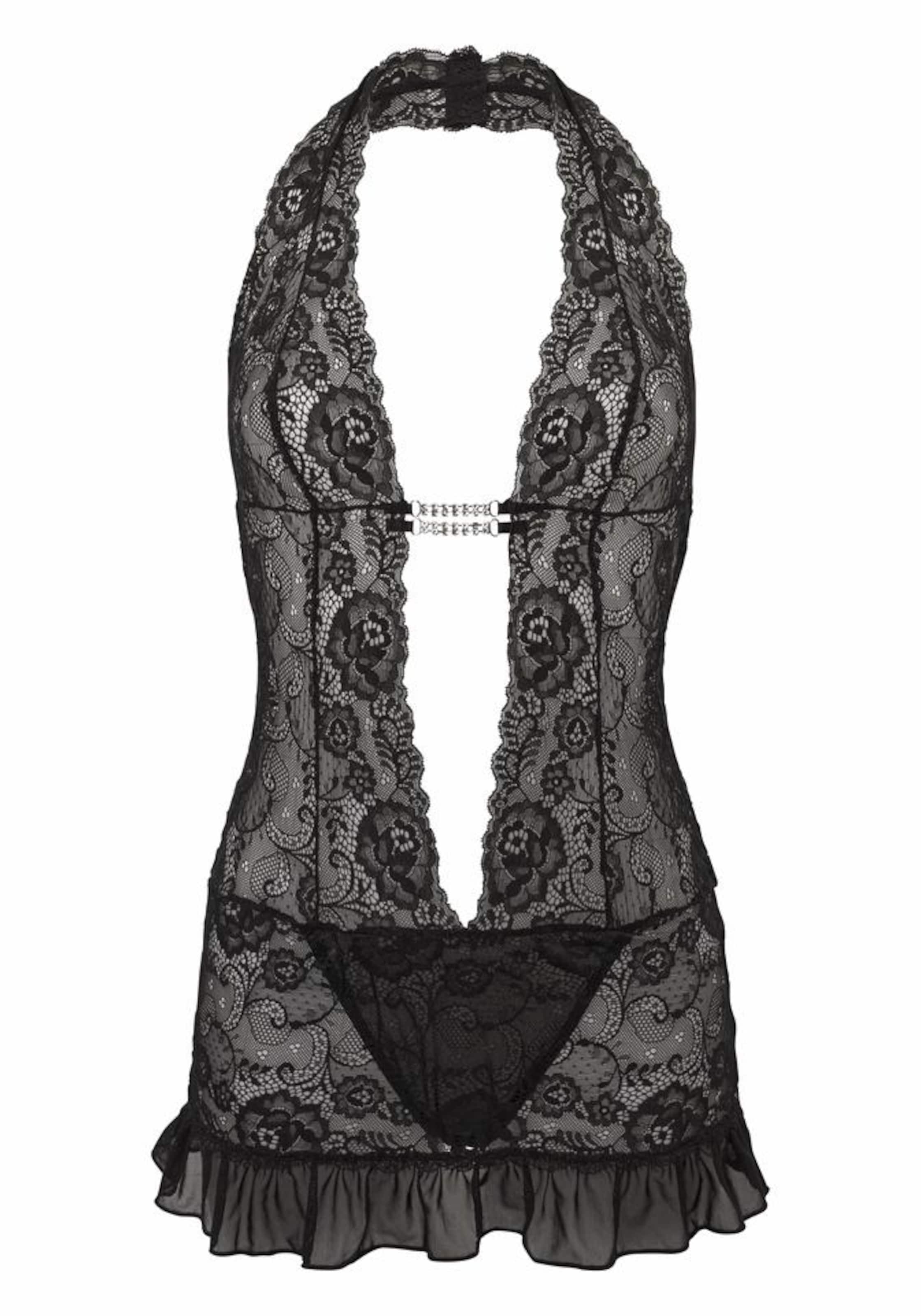 LASCANA Bodysuit in Black: front