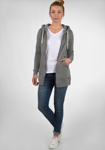 DESIRES Zip-Up Hoodie 'Vicky Straight-Zip' in Grey