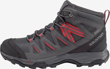 SALOMON Wanderschuhe 'Hillrock Mid GTX' in Grau: predná strana