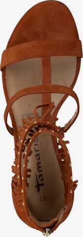 TAMARIS Sandalen met riem 'Da' in Bruin: bovenkant