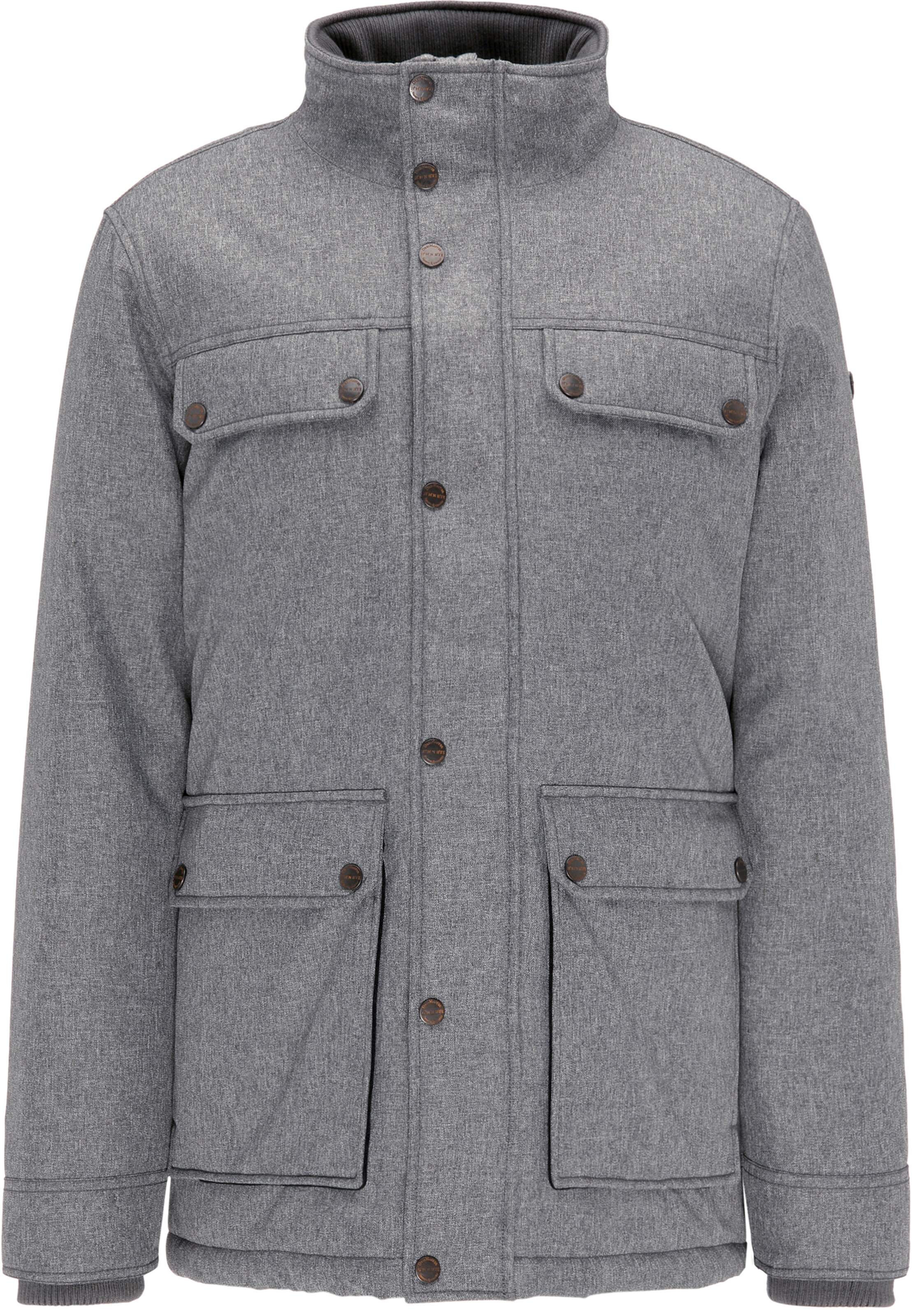 DREIMASTER - Winterjas in de kleur Grijs gemêleerd