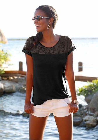 LASCANA Shirt in Black: front