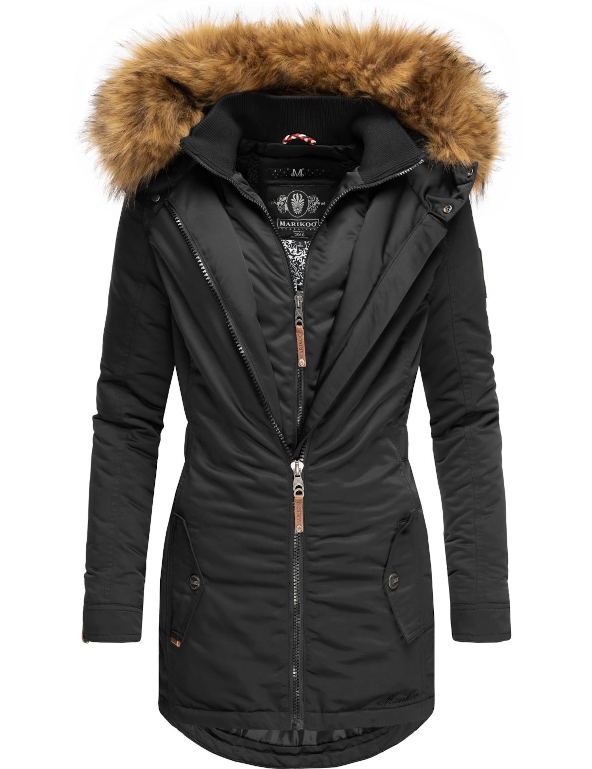 melns MARIKOO Ziemas mētelis 'Sanakoo'