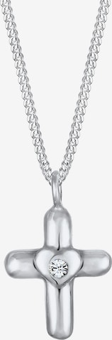 ELLI Necklace 'Herz Kreuz' in Silver: front