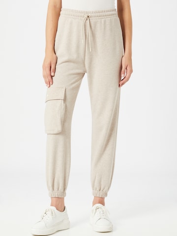 Tapered Pantaloni cargo di NU-IN in beige: frontale