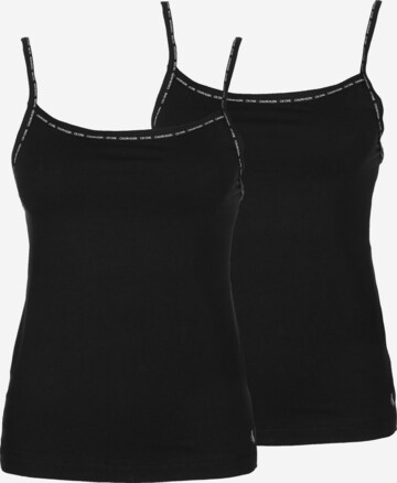 Regular Maillot de corps 'CAMISOLE 2PK' Calvin Klein Underwear en noir : devant