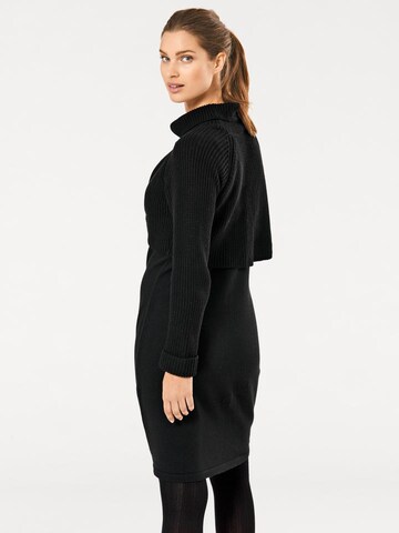 Rochie tricotat de la heine pe negru