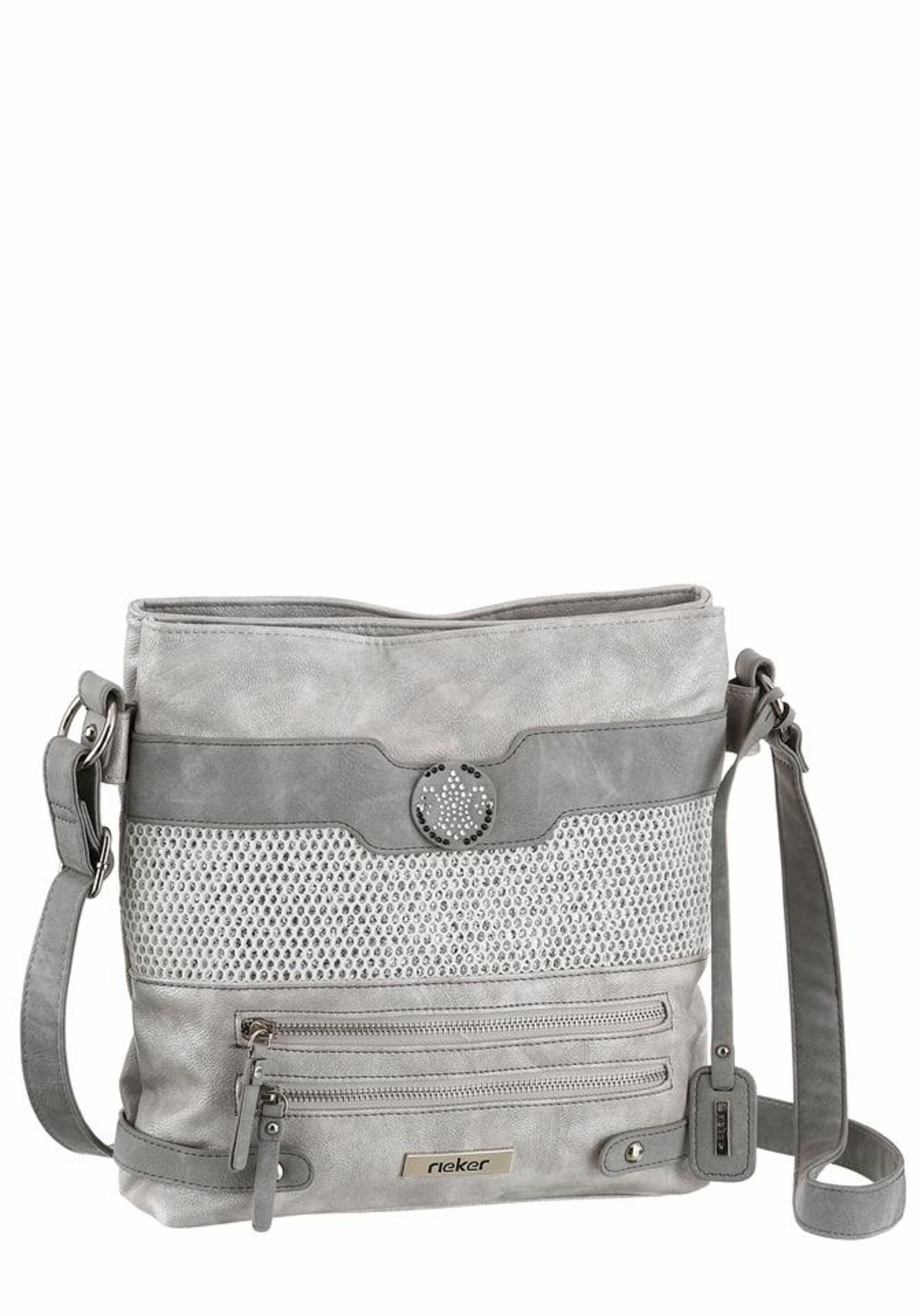 Rieker Crossbody Bag in Grey: front