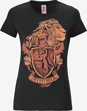 LOGOSHIRT T-Shirt 'Gryffindor' in Schwarz: predná strana