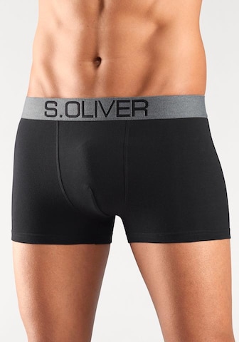 s.Oliver - Calzoncillo boxer en negro: frente