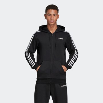 melns ADIDAS PERFORMANCE Standarta piegriezums Sportiska tipa jaka 'Essentials': no priekšpuses