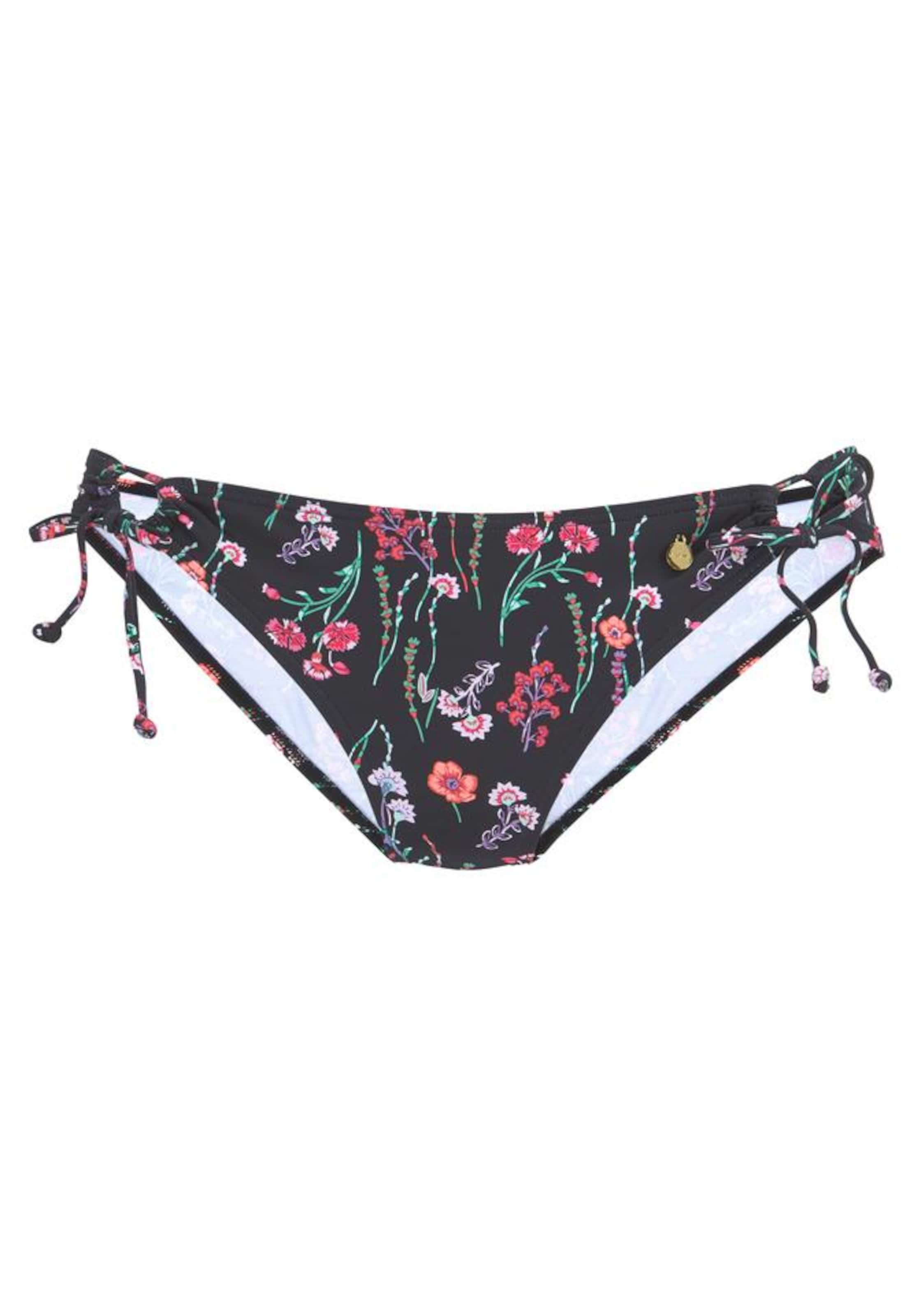 LASCANA Bikini Bottoms 'Bloom' in Black: front