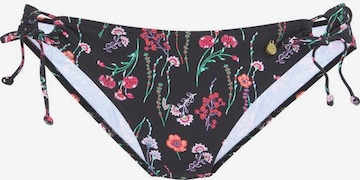 LASCANA - Cueca biquíni 'Bloom' em preto: frente