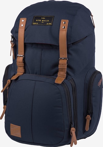 NitroBags Backpack in Blue: front