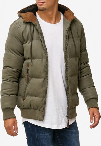 INDICODE JEANS Winter Jacket 'Adeline' in Green