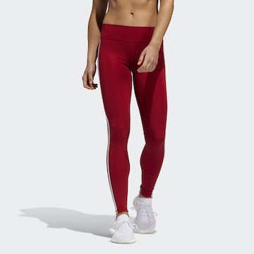 ADIDAS SPORTSWEAR Skinny Workout Pants 'Believe This' in Red: front