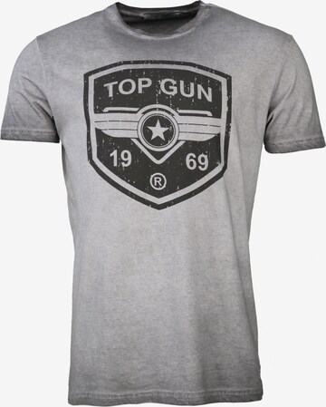 TOP GUN Shirt ' Powerful ' in Grey: front