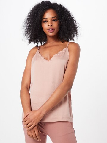 ONLY Top 'onlDEBBIE SINGLET WVN' in Roze: voorkant