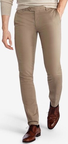 Coupe slim Pantalon chino 'Lupus' MMXGERMANY en beige : devant