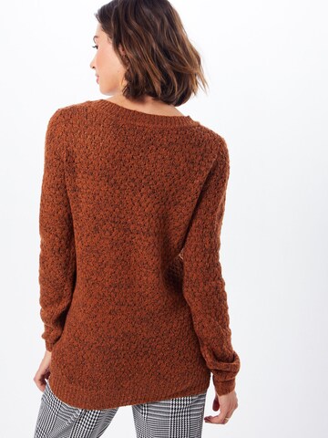 ICHI Strickpullover 'Olanda' in Braun: zadná strana