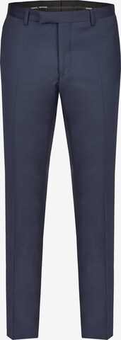 HECHTER PARIS Slim fit Pleated Pants in Blue: front