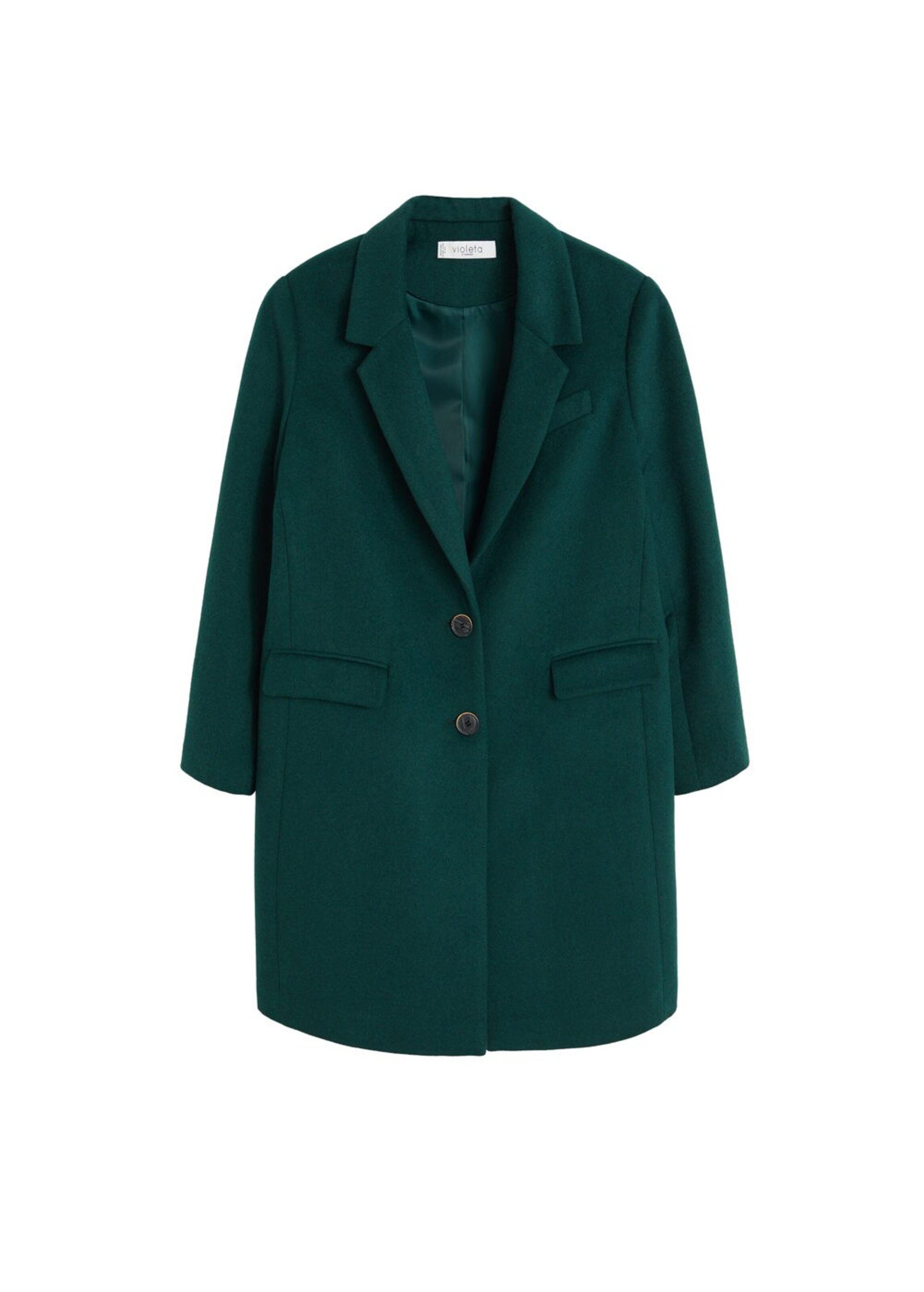 VIOLETA by Mango - Mantel 'basic51' in dunkelgrün