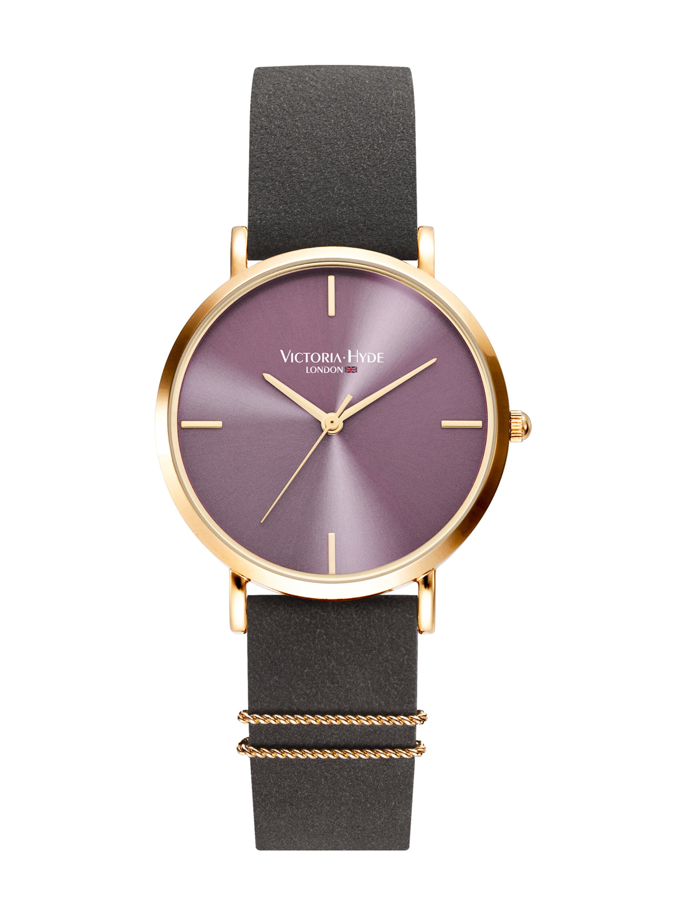 Victoria Hyde Analoog horloge 'The Primrose' in Lila: voorkant