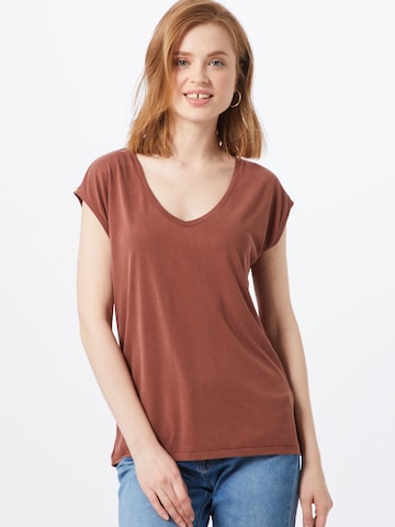 PIECES Shirt 'PCKamala' in Brown: front