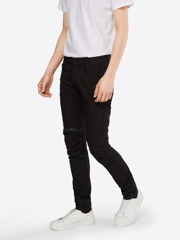 G-Star RAW Slimfit Jeans in Zwart: voorkant