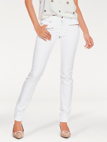 Coupe slim Jean heine en blanc : devant