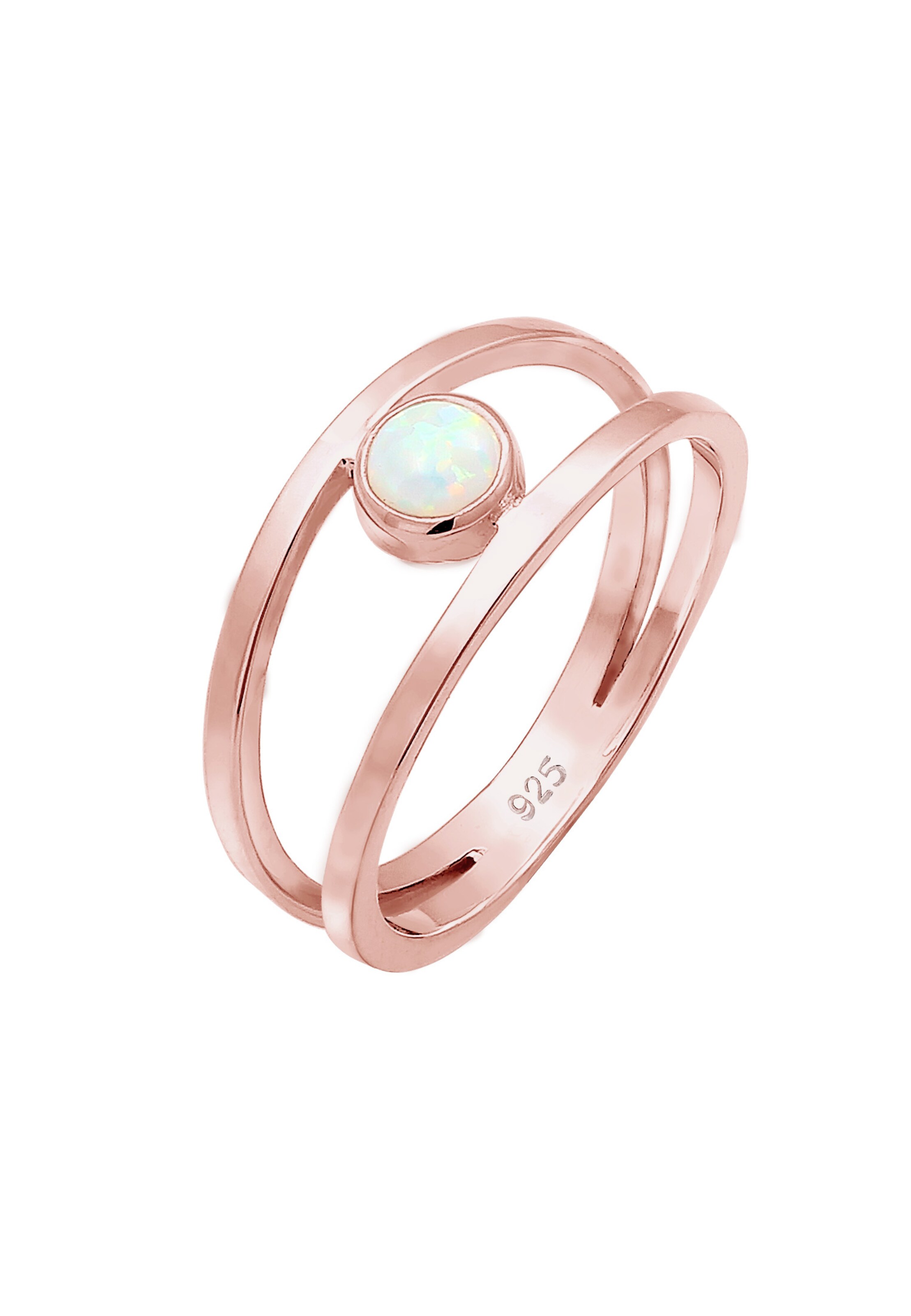 ELLI Ring 'Opal' in Gold: Vorderseite