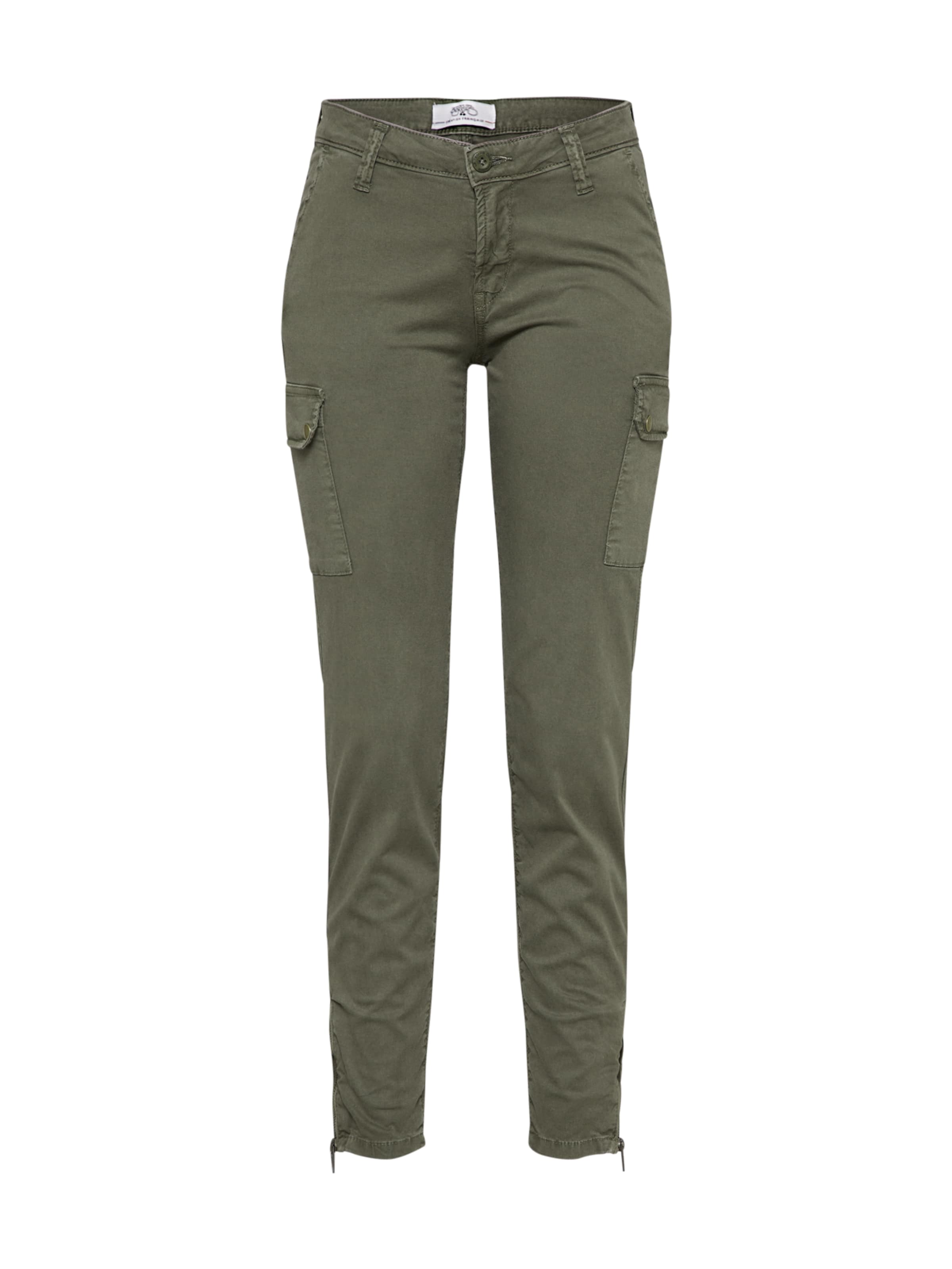 Coupe slim Pantalon cargo 'Army' Le Temps Des Cerises en vert : devant