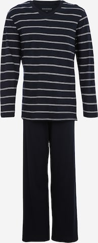 SCHIESSER Pajamas long in Blue: front